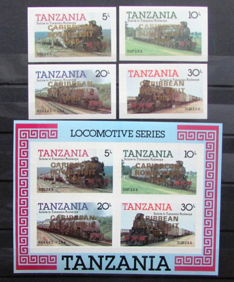 Tanzania 1986-1985 Royal Visit-Golden Cięte