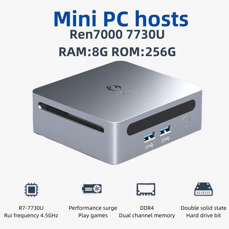 Mini PC Ren7000 7730U AMD R7-7730U+8GB+256GB DDR4