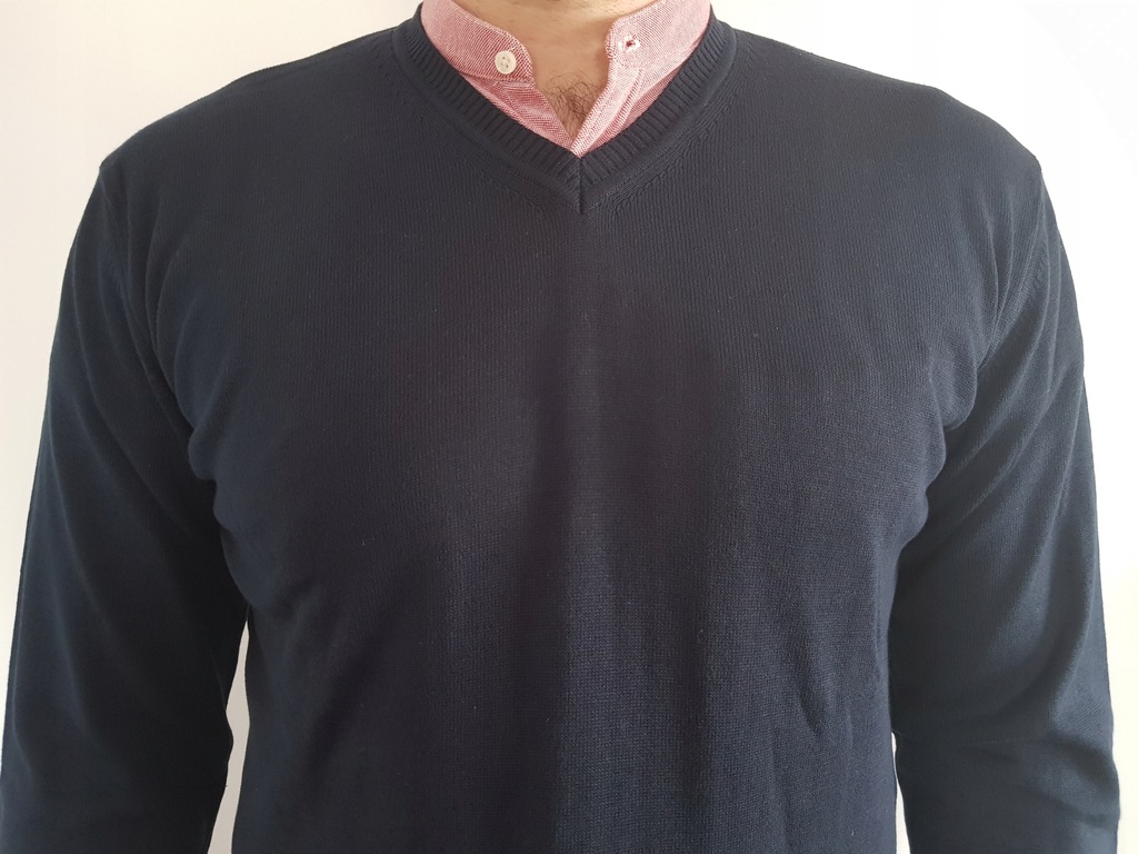 Sweter Męski V-Neck Emporio Armani; Grafitowy,L