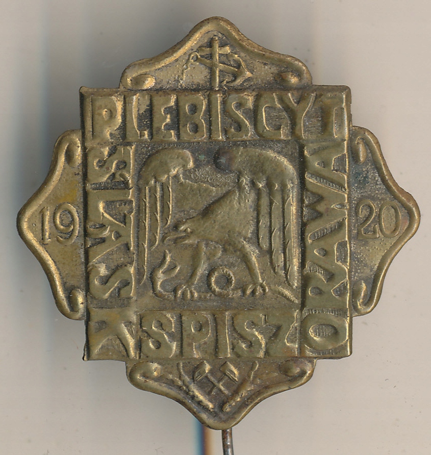 Plebiscyt Śląsk Spisz Orawa 1920 r wym.34 X 34 mm