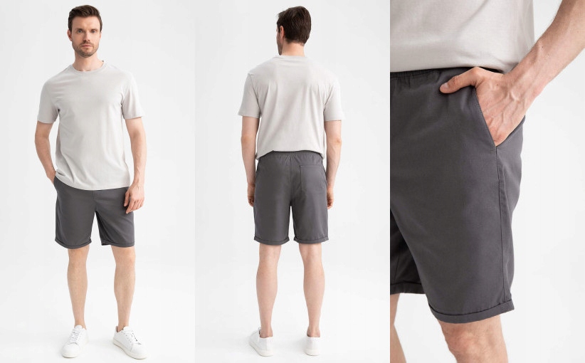 4D0B14 A02 DEFACTO SZARE SPODENKI 40