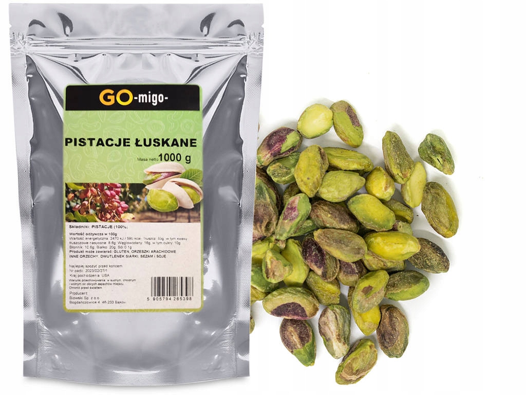 Pistacje łuskane 1kg - GOmigo