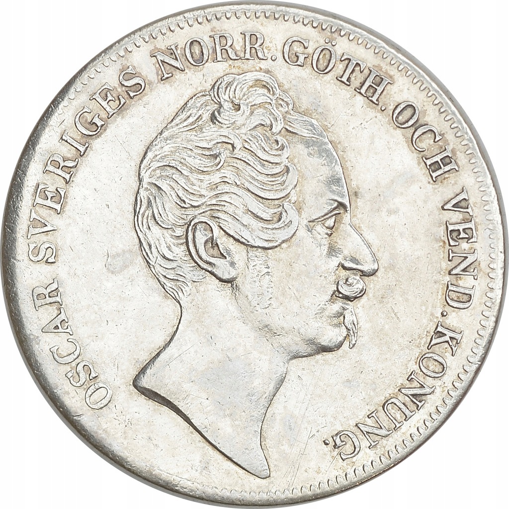 16.db.SZWECJA, O.I, RIKSDALER/ TALAR 1852 rzadka