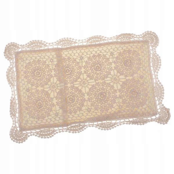 2X 13"x22" Home Decor Beige Pillow Case Crochet