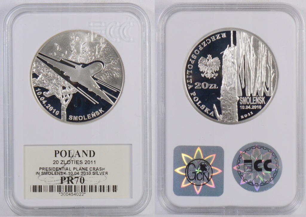 BS. 20 ZŁOTYCH 2011 SMOLEŃSK PR70 24.01