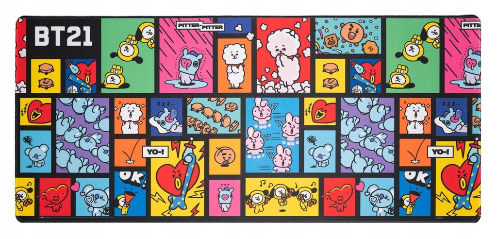 BT21 kolorowa podkładka do komputera pod myszkę