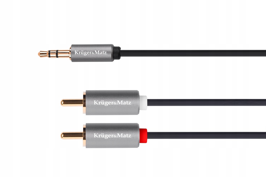 Kabel jack 3.5 wtyk stereo - 2RCA 5m Kruger&Ma