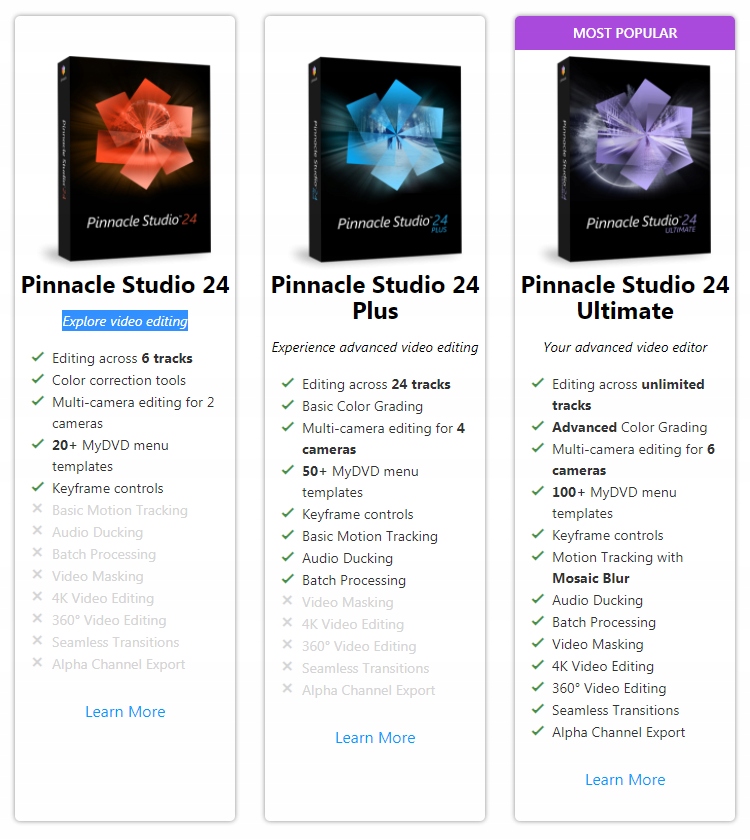 Купить Pinnacle Studio 24 Ultimate ПОЛЬСКАЯ ВЕРСИЯ: отзывы, фото, характеристики в интерне-магазине Aredi.ru