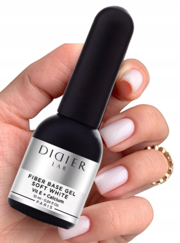 Didier Lab FIBER BASE GEL Baza WITAMINOWA do paznokci SOFT WHITE biała