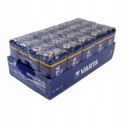 20x 6LR61 9V Baterie alkaliczne Varta Industrial