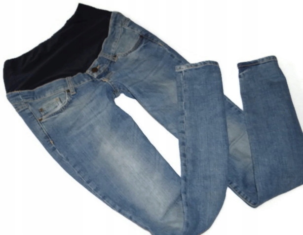 H&M RIB MAMA spodnie jeans CIĄŻOWE RURKI S