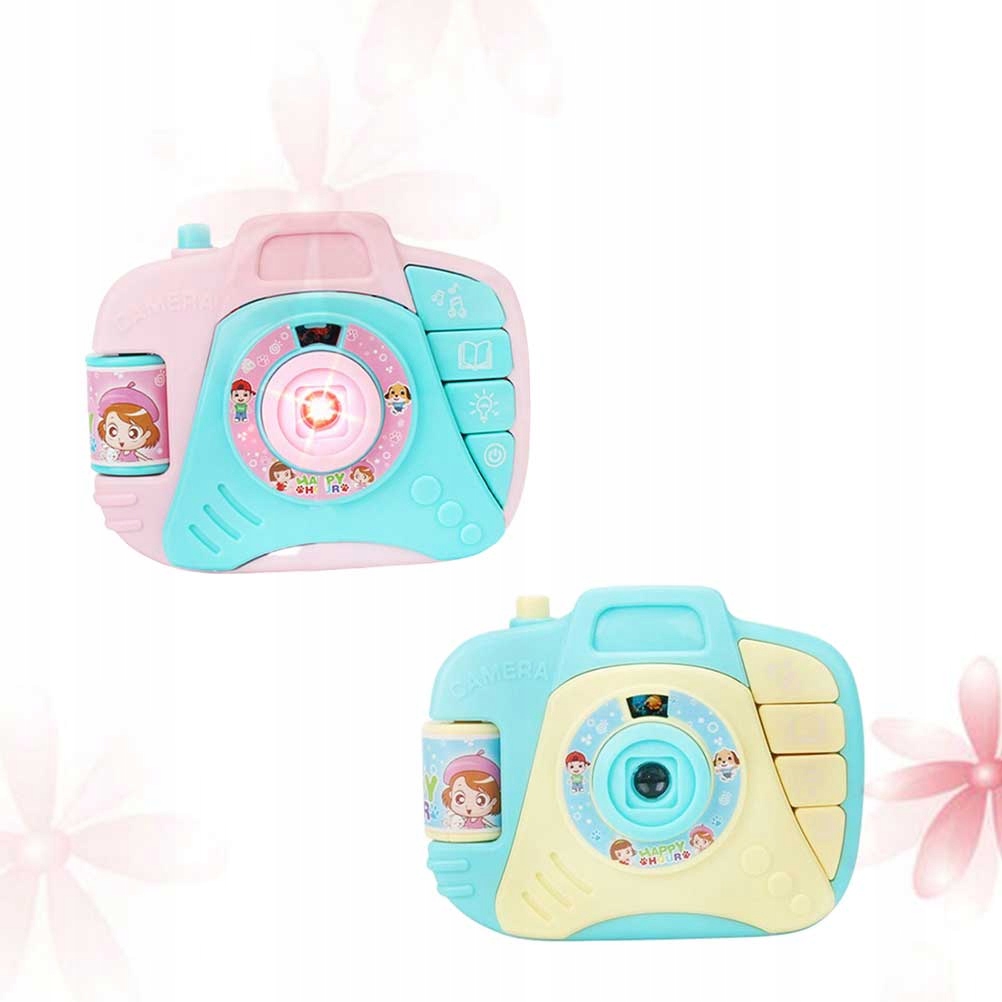 2Pcs Imitation Camera Toy Cartoon Projection Camer