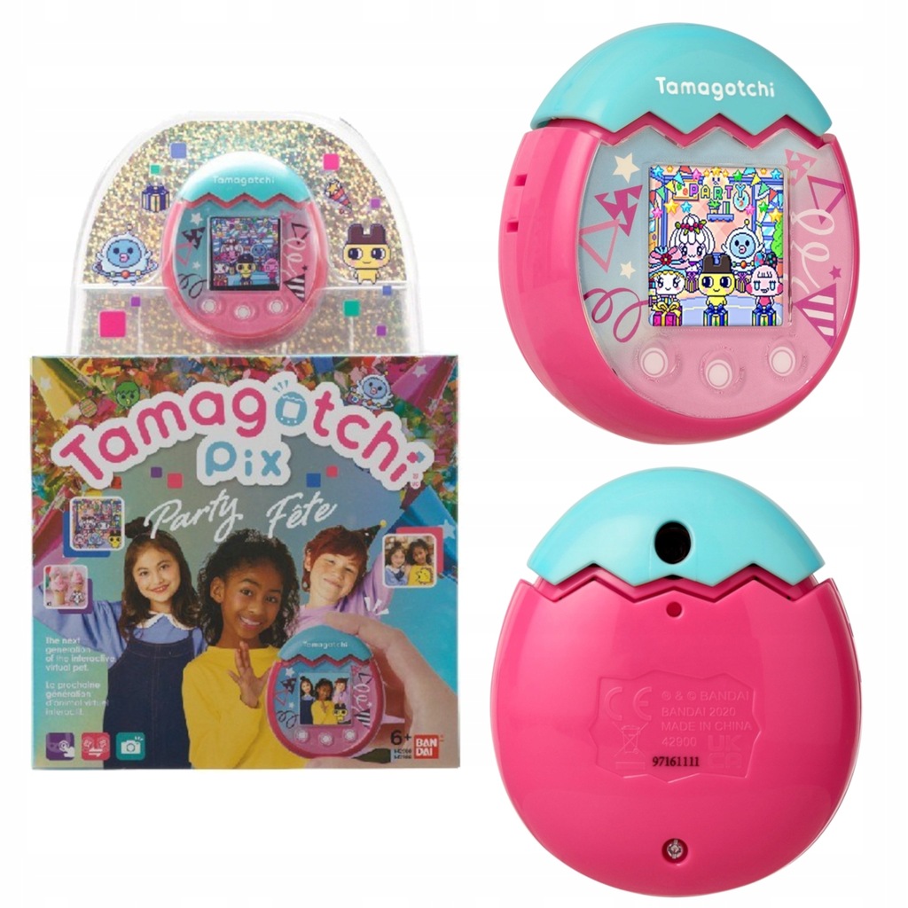 Jajko tamagotchi Bandai PIX - PARTY CONFETTI BANDA