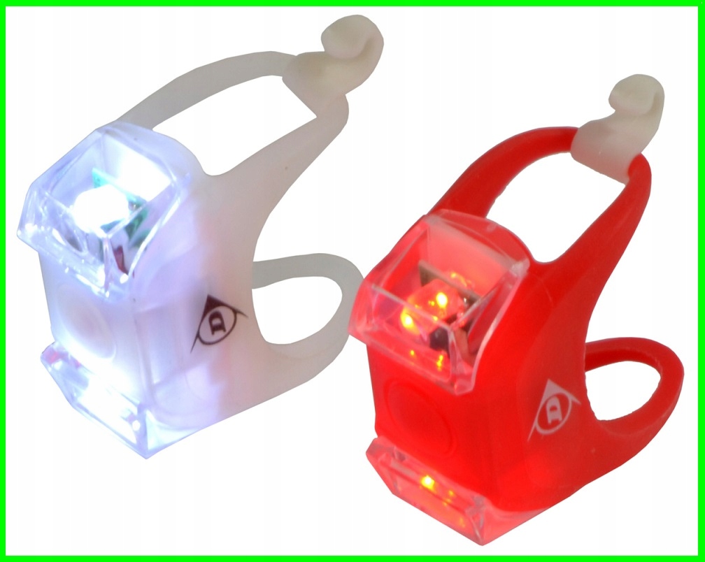 DUNLOP lampki rower diody LED przód tył 3 funkcje