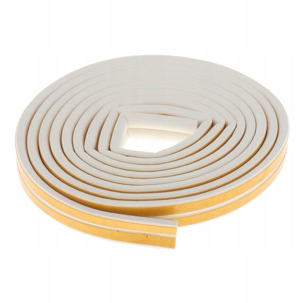 D , Self Adhesive Waterproof Rubber Window / Door Damper 5M White 8mm