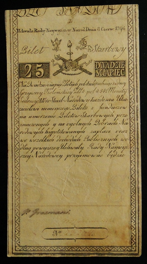 8.06.1794 Insurekcja Kościuszkowska - 25 złotych