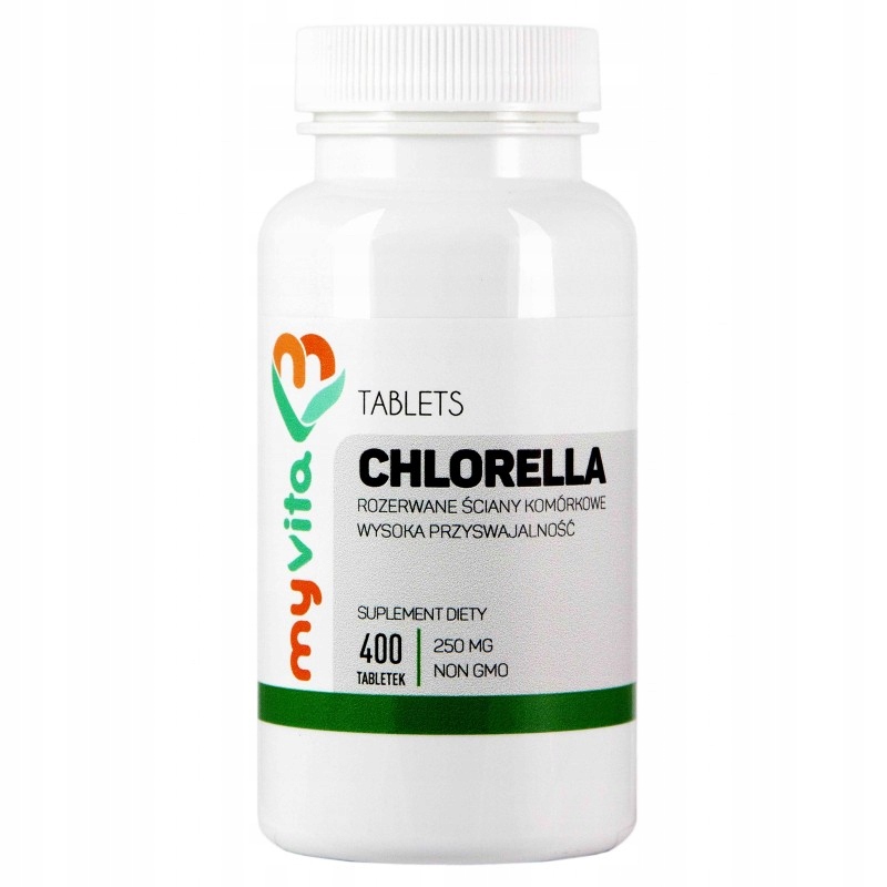 CHLORELLA TABLETKI 250MG MYVITA 400 SZTUK