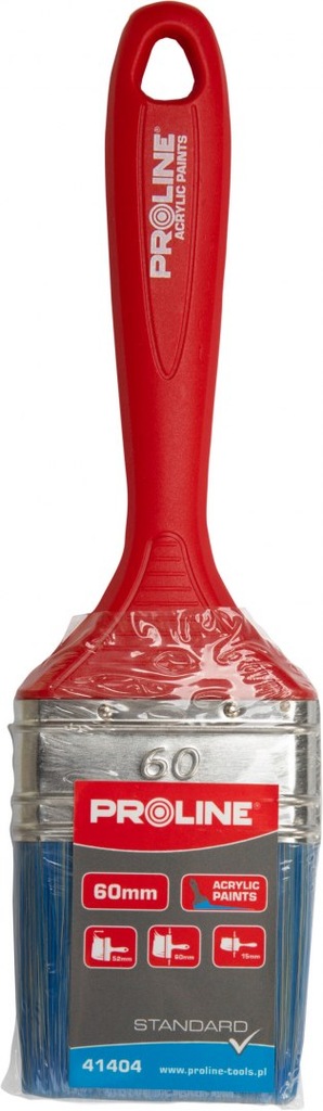 Pędzel płaski standard 80mm,rączka plastik,akryl,p