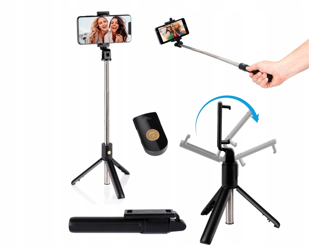 Statyw selfie stick Bluetooth uchwyt 70 cm 2 w 1 Grundig