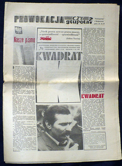 KWADRAT pismo pracowników poligrafii Szczecin 1981