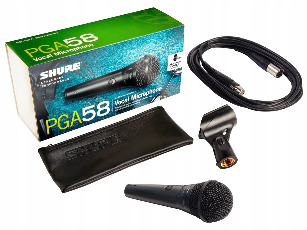 Shure PGA58 XLR Mikrofon Dynamiczny Wokalny