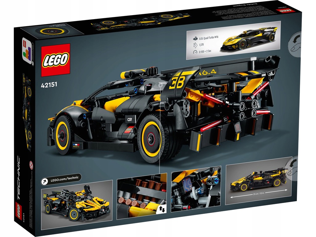 Купить LEGO TECHNIC 42151 Бугатти Болид: отзывы, фото, характеристики в интерне-магазине Aredi.ru