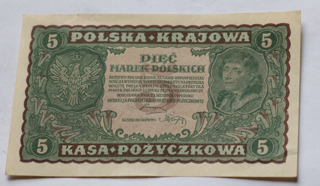 Bankot 5 Marek Polskich 1919 seria CD
