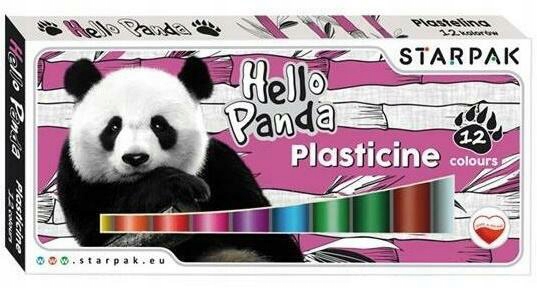 Plastelina 12 kolorów Panda