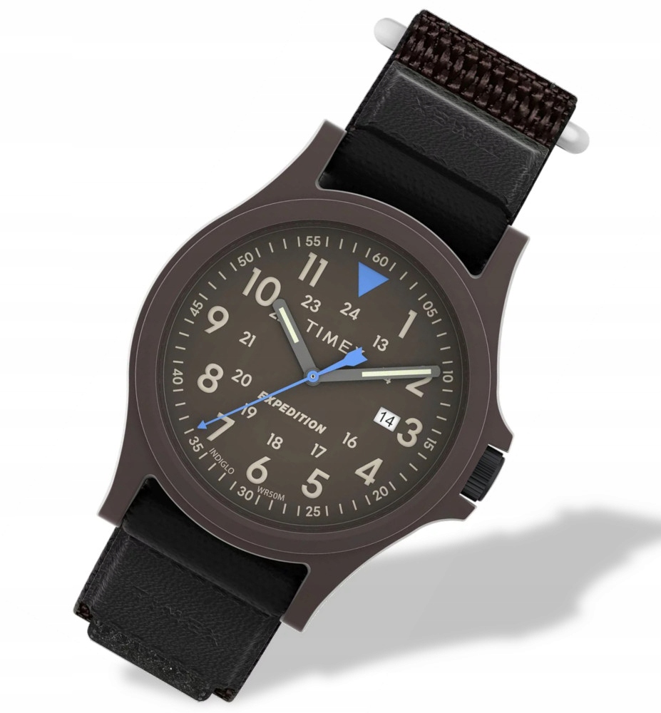 Analogowy zegarek na parcianym pasku Timex Expedition TW4B29400 INDIGLO