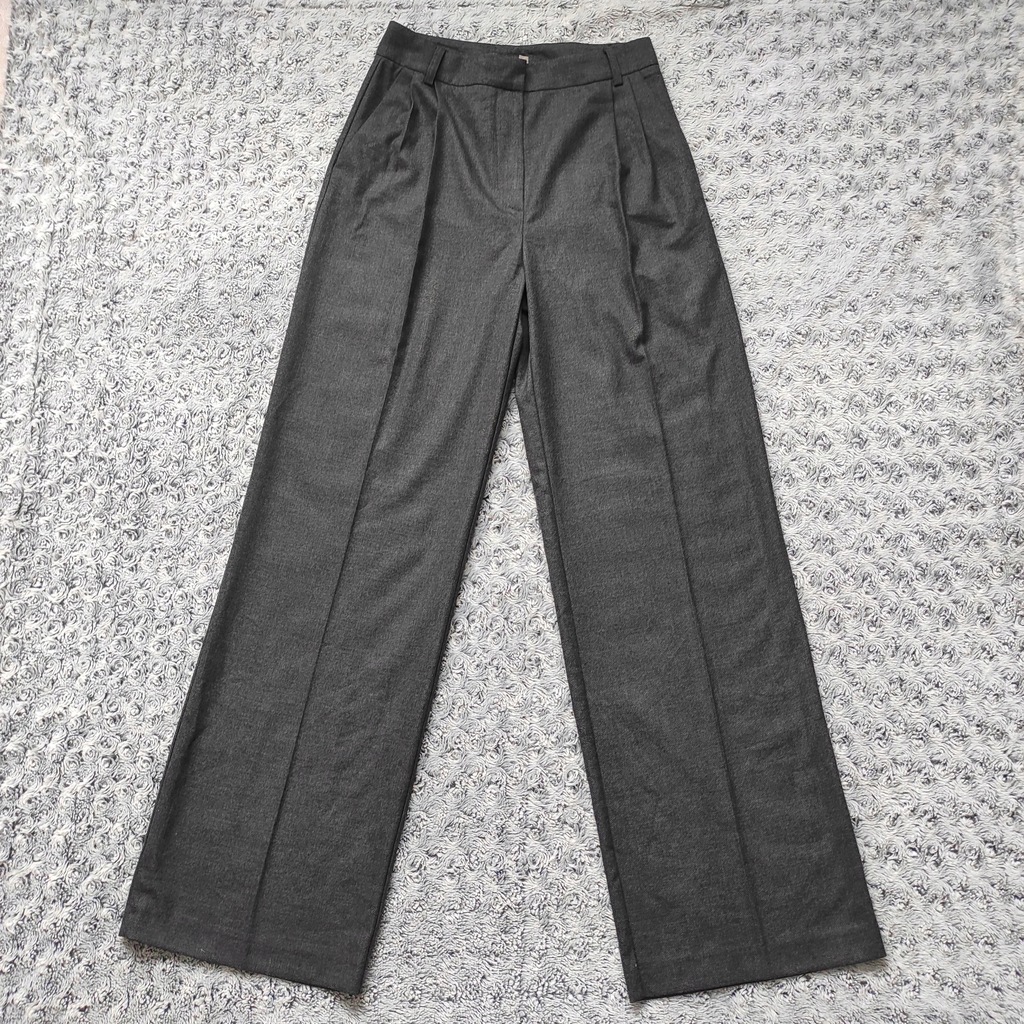 ORSAY_Szare, eleganckie spodnie, high waist, 34,