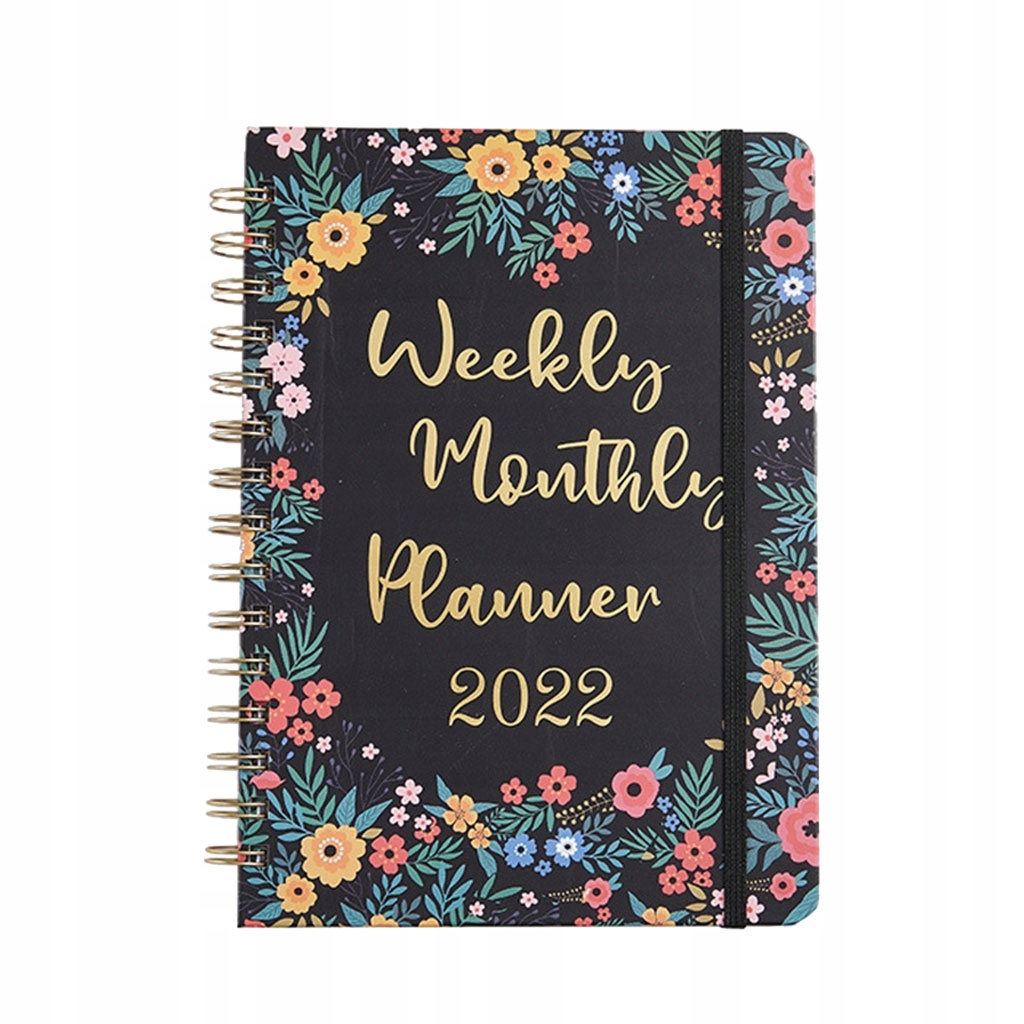 Planner Monthly/Weekly Calendar Agenda Hardcover Daily hundred-flower bloom