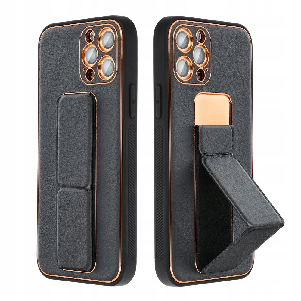 Futerał LEATHER Case Kickstand do Samsung A15 5G czarny