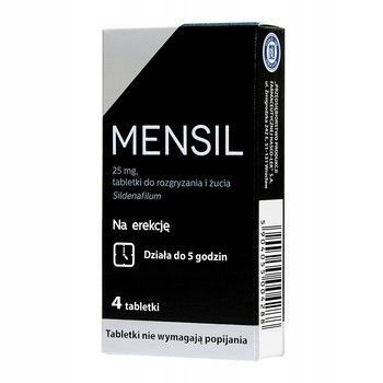 Mensil, 25 mg, tabletki do rozgryzania żucia 4szt