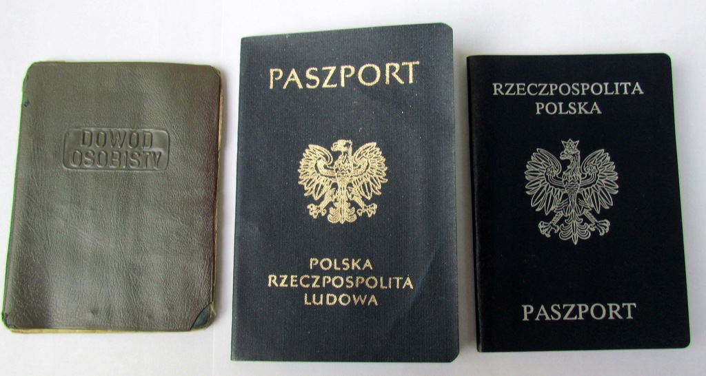 STARY DOWÓD OSOBISTY, PASZPORT na JEDNO NAZWISKO