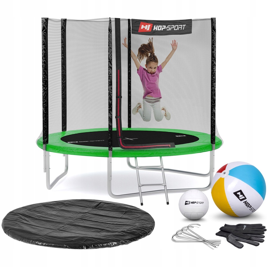 Trampolina ogrodowa 244cm z drabinką siatką GRATIS