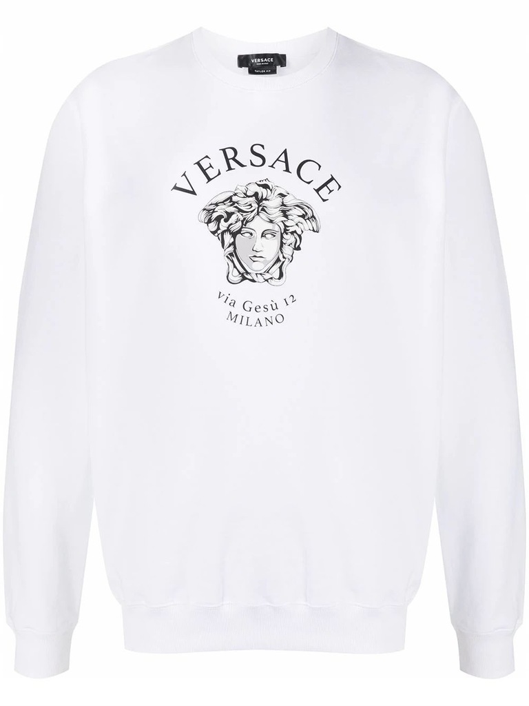 VERSACE MĘŻCZYZN BIAŁY BLUZY L INT