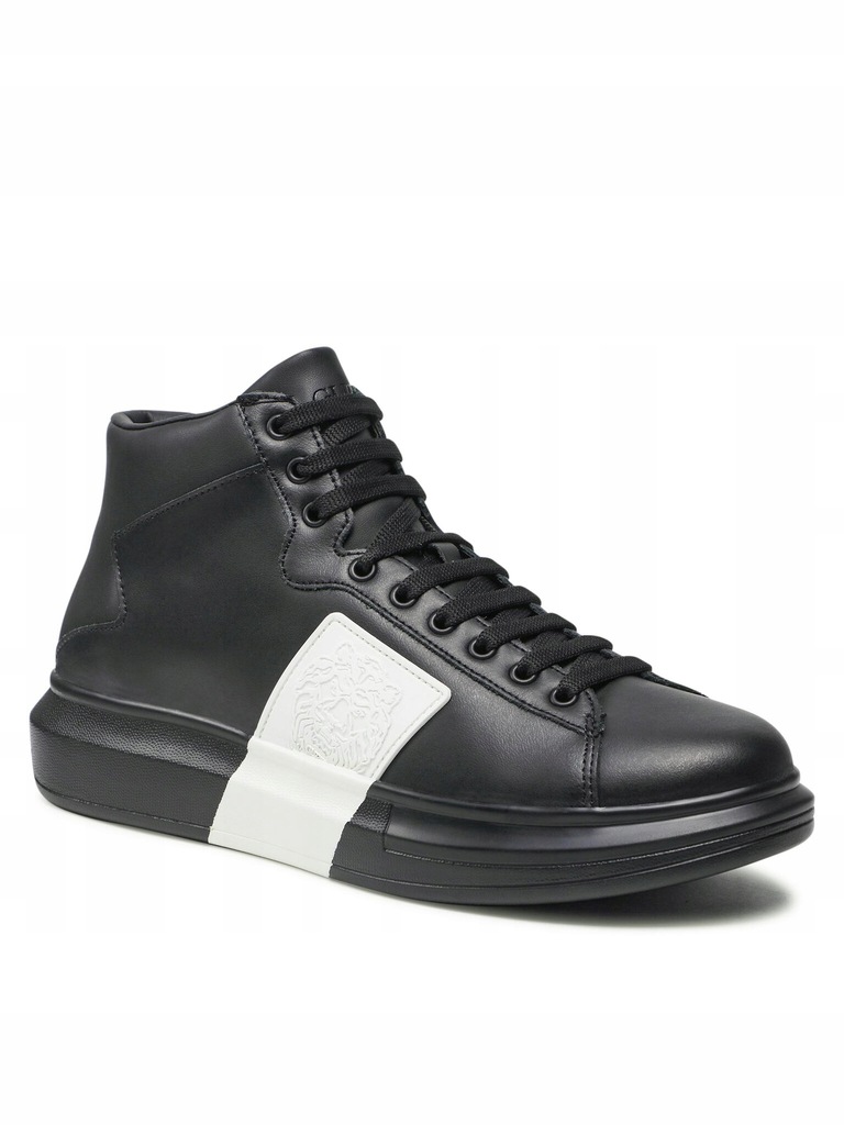 Guess buty męskie sportowe Salerno Mid FM5SAM LEA12 rozmiar 44 CZARNO BIAŁE