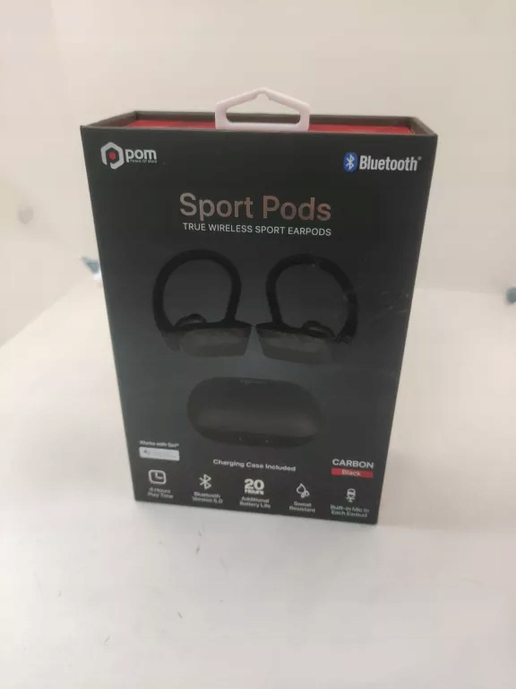 SŁUCHAWKI BLUETOOTH POM SPORTS PODS CZARNE KOMPLE 12132845222