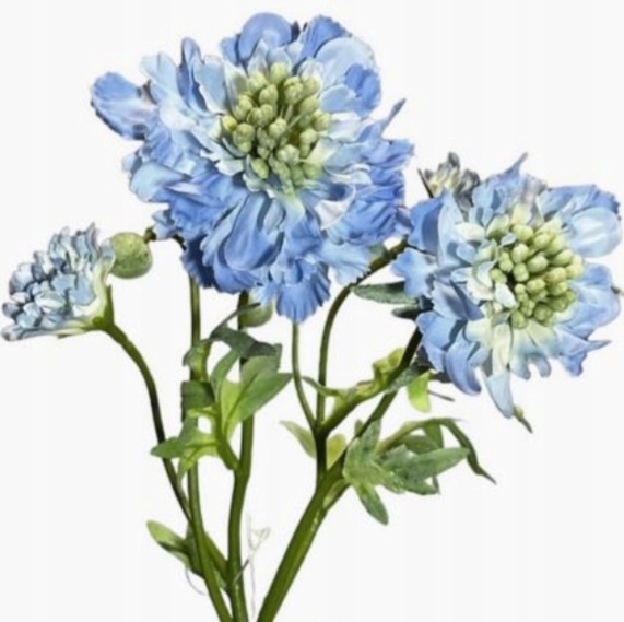 gałązka niebieska scabiosa driakiew niebieskie kwiaty sztuczne wiosenne