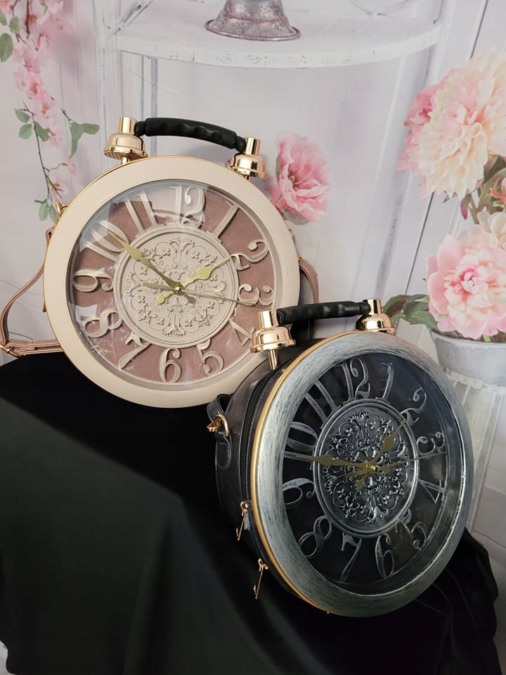 Torebka ZOCCO Zegar Czarno Srebrna