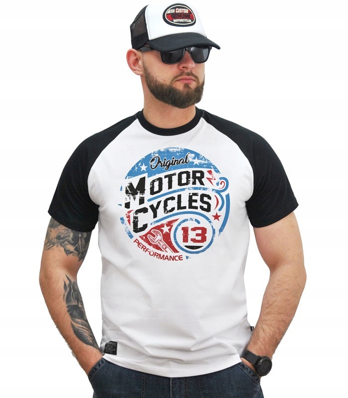 T-shirt koszulka męska motocyklowa chopper M