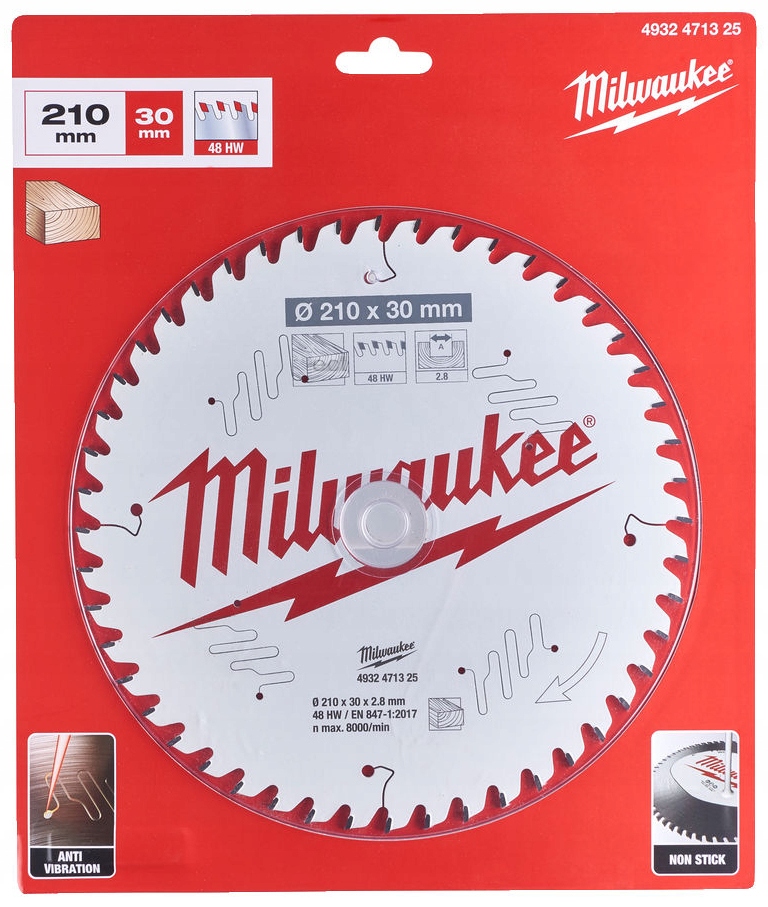 MILWAUKEE TARCZA PILARSKA DO DREWNA 210/30 48z