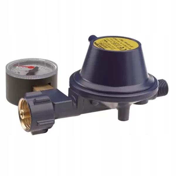 Reduktor gazu do łodzi jachtu 0,8 kg/h 30 mb KLF x 1/4 LH manometrem marine