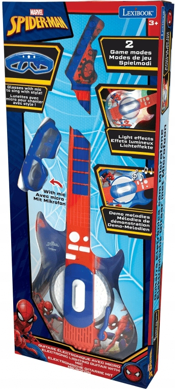 Gitara elektroniczna Spider-Man z okularami i