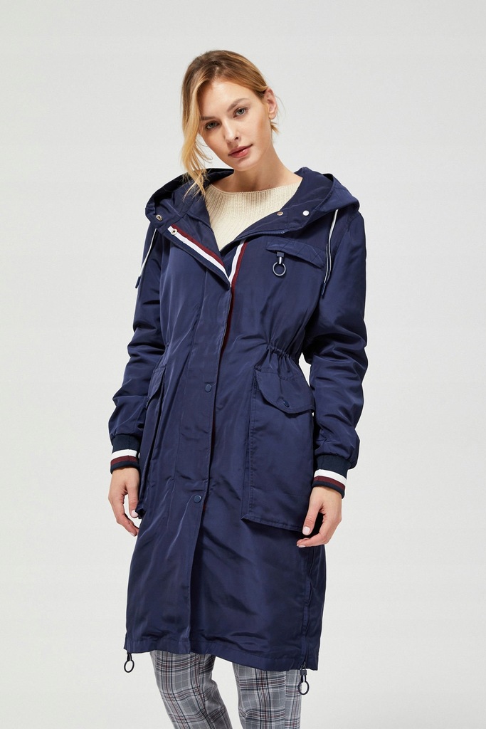 MOODO Parka z kapturem L-KU-3107 NAVY; M