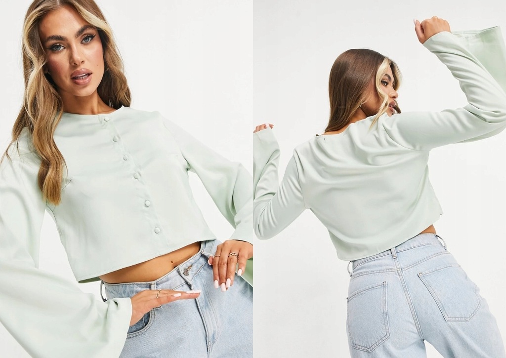 MISSGUIDED GŁADKA BLUZKA TYPU OVERSIZE XXL