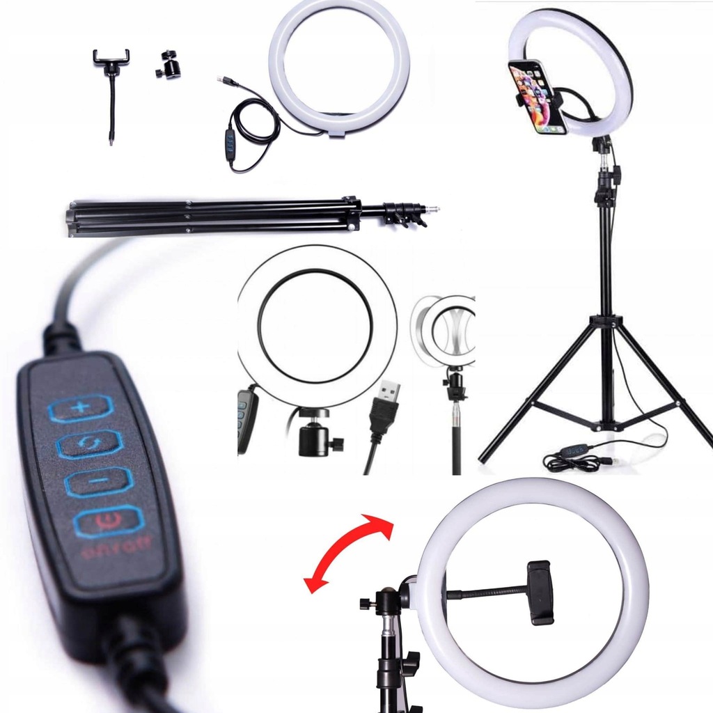 Lampa pierścieniowa 60W RING LED selfie makijaż