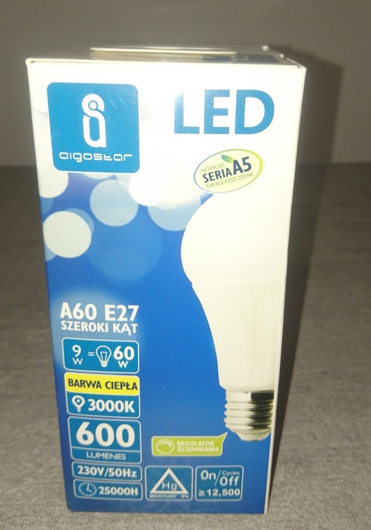 Żarówka LED E27 Aigostar 9W dim