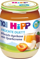 HIPP Pfirsich Aprikose mit Quarkcreme 160g