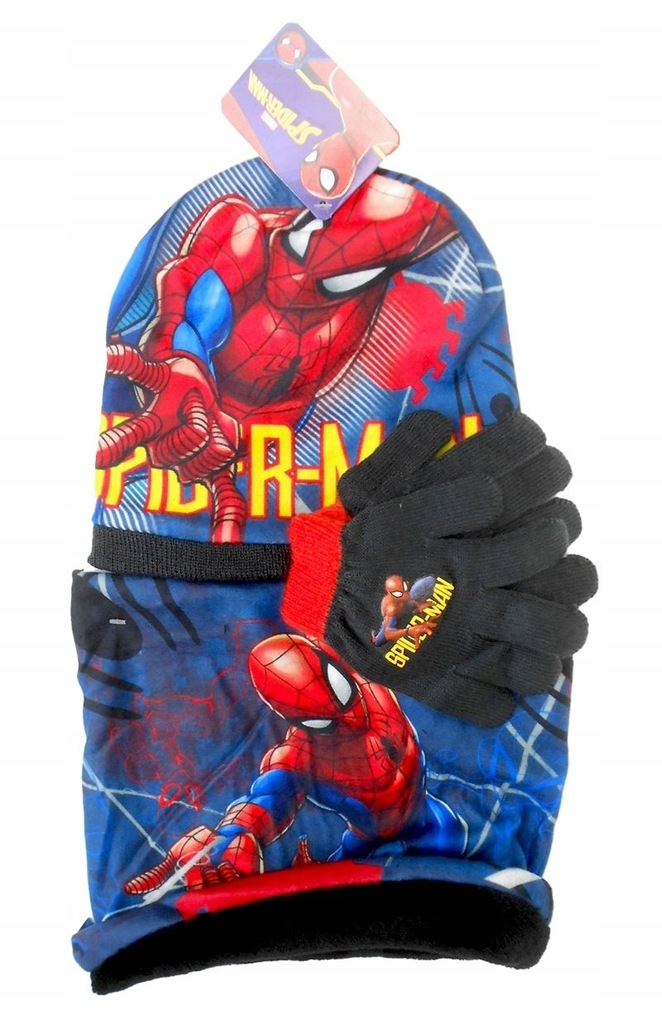 Czapka jesienna szalik i rękawiczki Spiderman